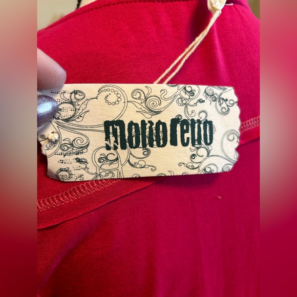 MOTO RETRO Reddish Pink Top Stiched Slit leg knit dress - Picture 6 of 6